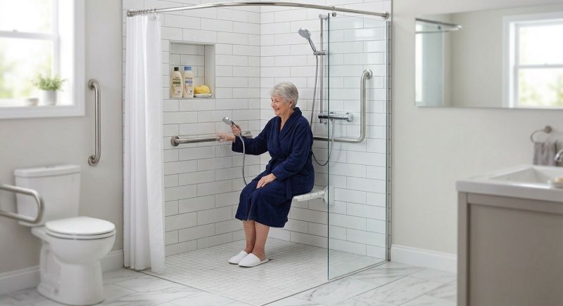 Senior Shower Installation in Manchester, NH